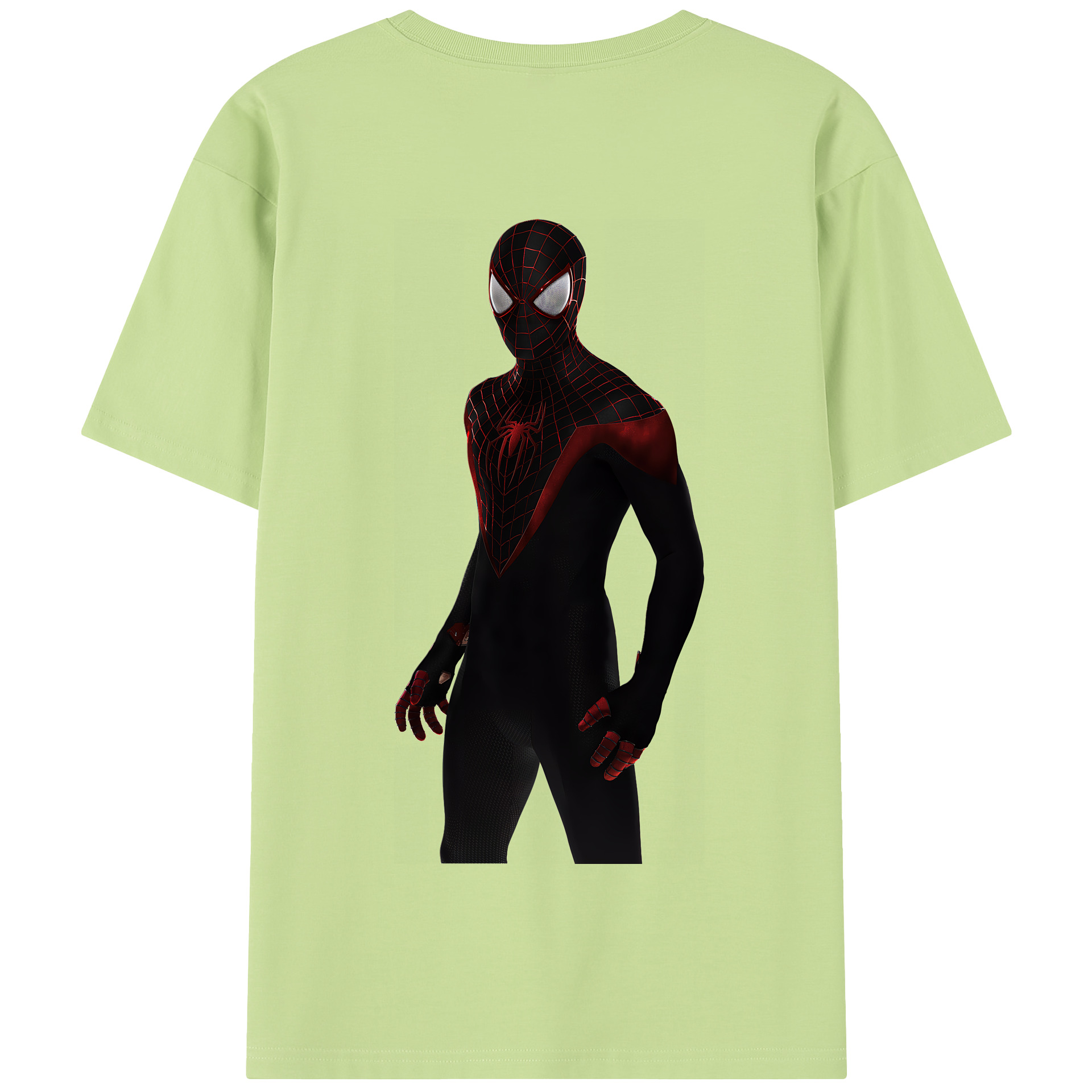 （画像用） Spider Man スパイダーマン 綿100％半袖Tシャツ（背面プリント）